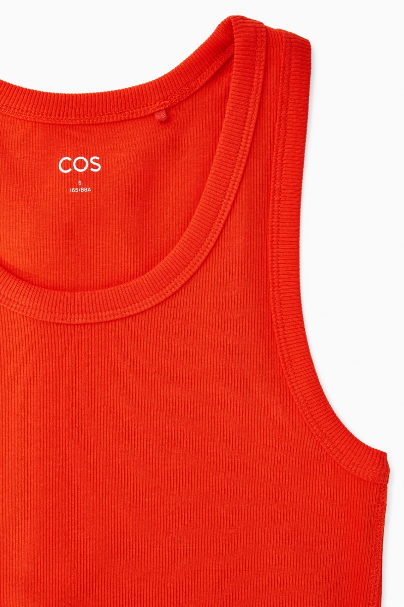 Dámské Tílko COS Žebrovaný Oranžové | COS Eshop CZ-63895PVAN