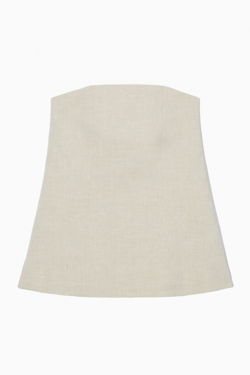 Dámské Topy COS Linen Bustier Šedé | COS Eshop CZ-49867KGSL