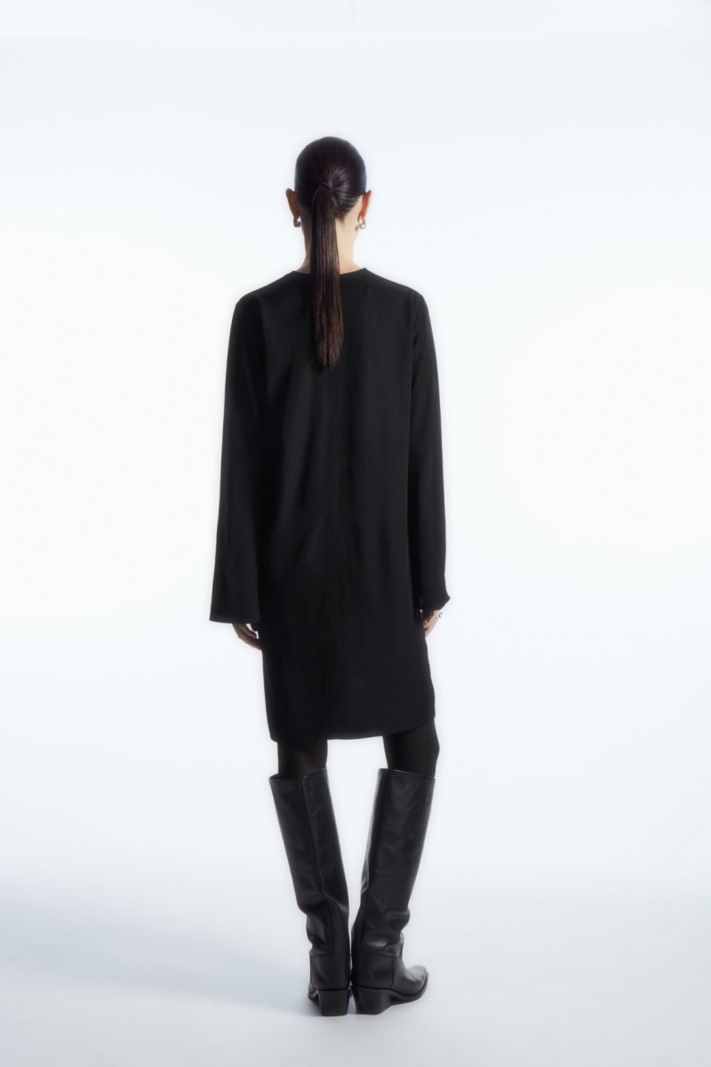 Dámské Šaty COS Asymmetric Tunic Černé | COS Eshop CZ-17860QKPW