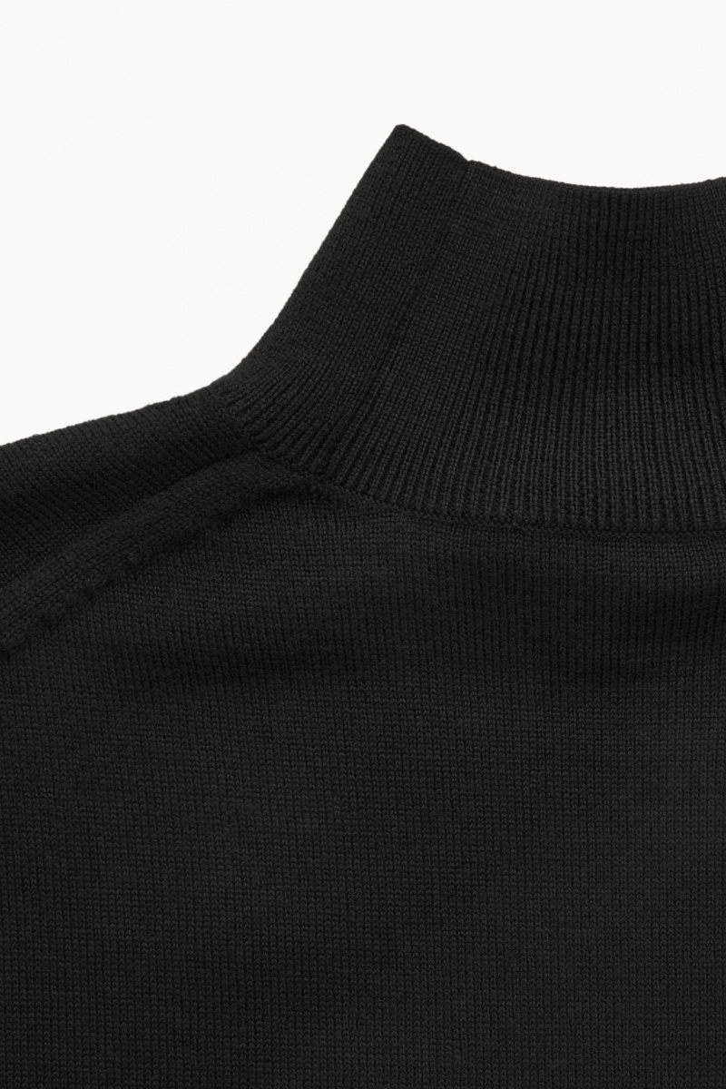 Dámské Šaty COS Lehké Merino-Vlna Turtleneck Černé | COS Eshop CZ-24630VWSH