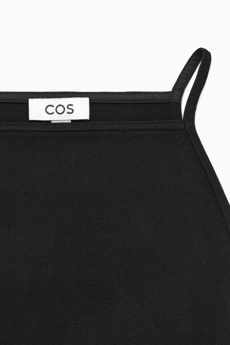 Dámské Šaty COS Pletené Bodycon Mini Černé | COS Eshop CZ-05837LBPT