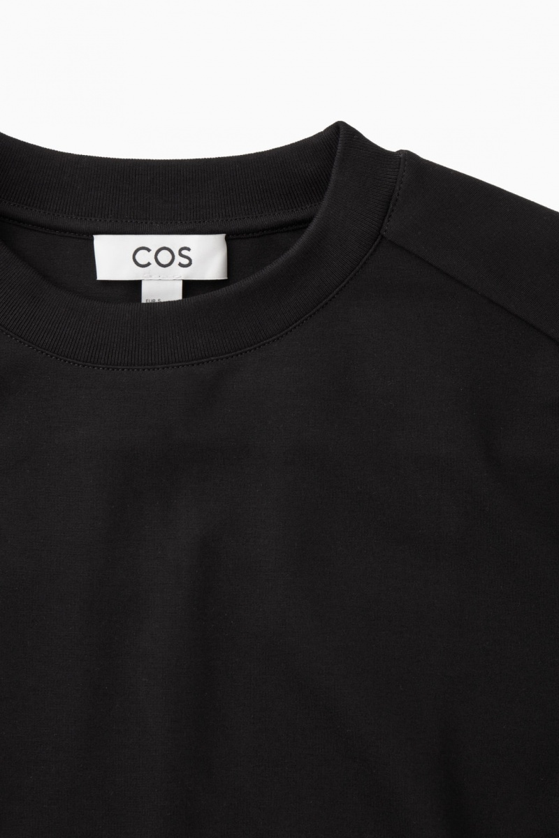 Dámské Šaty COS Power-Shoulder T-Shirt Černé | COS Eshop CZ-07259WSHJ