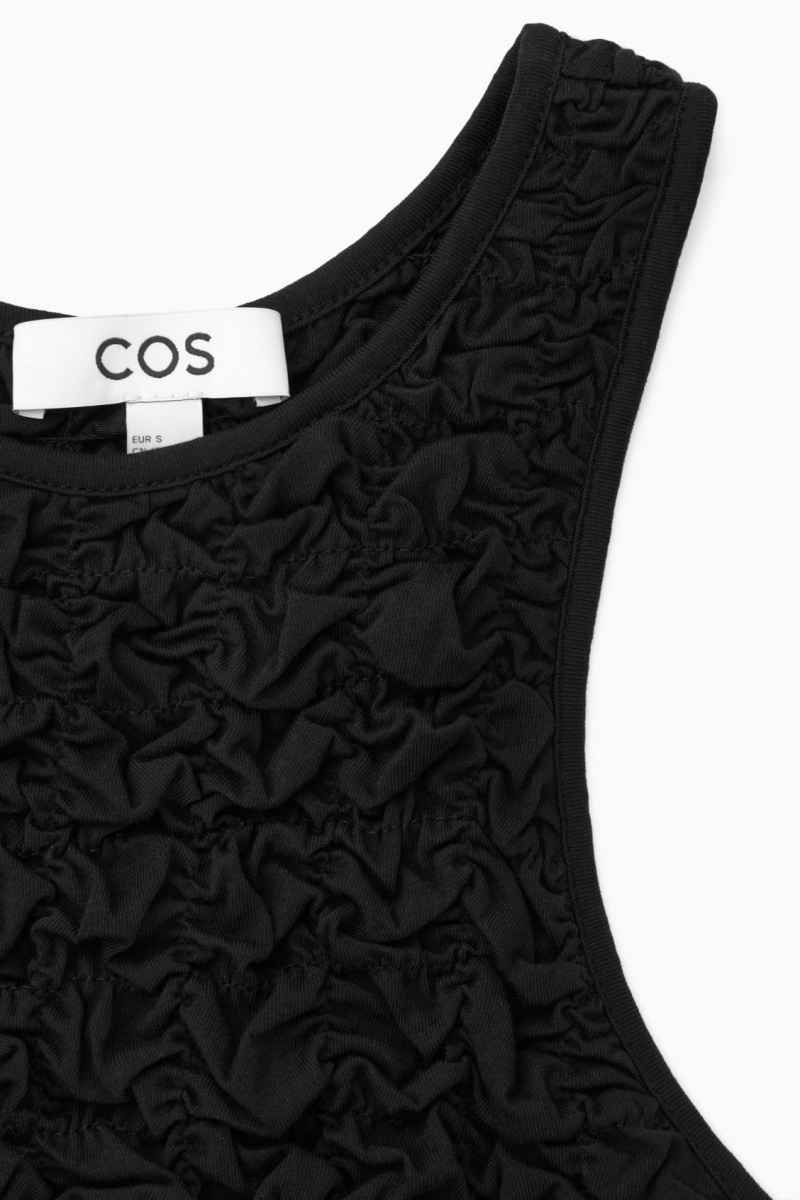 Dámské Šaty COS Smocked Tank Černé | COS Eshop CZ-96245AXDS