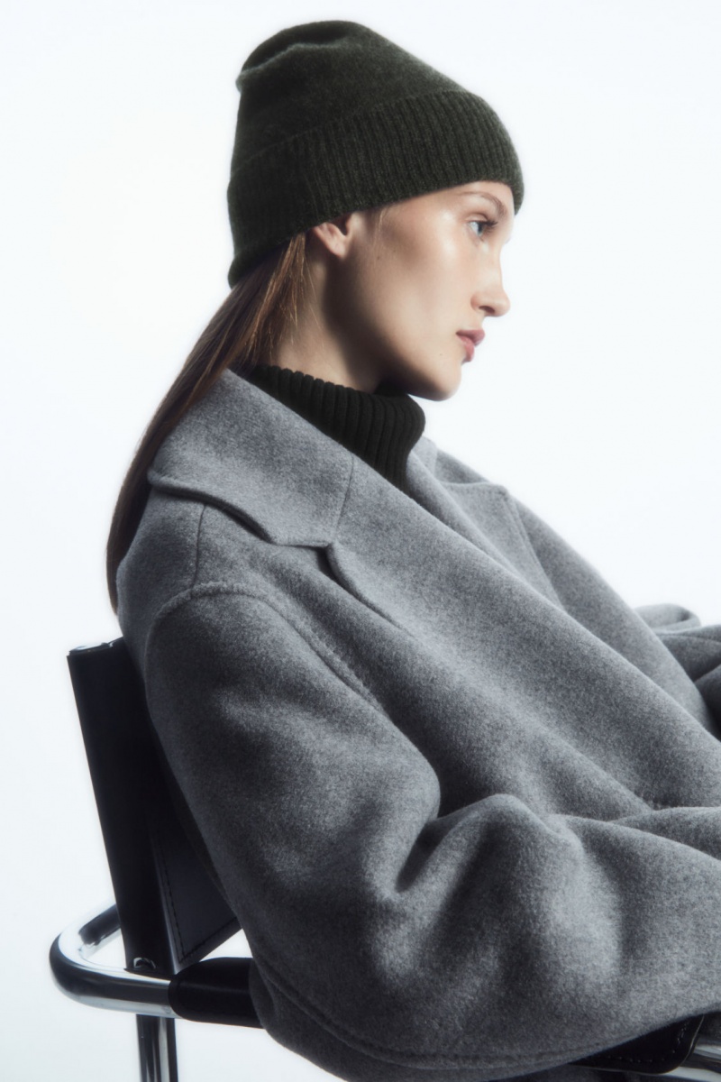 Dámské Čepice COS Pure Cashmere Tmavě Šedé | COS Eshop CZ-34607SVTZ