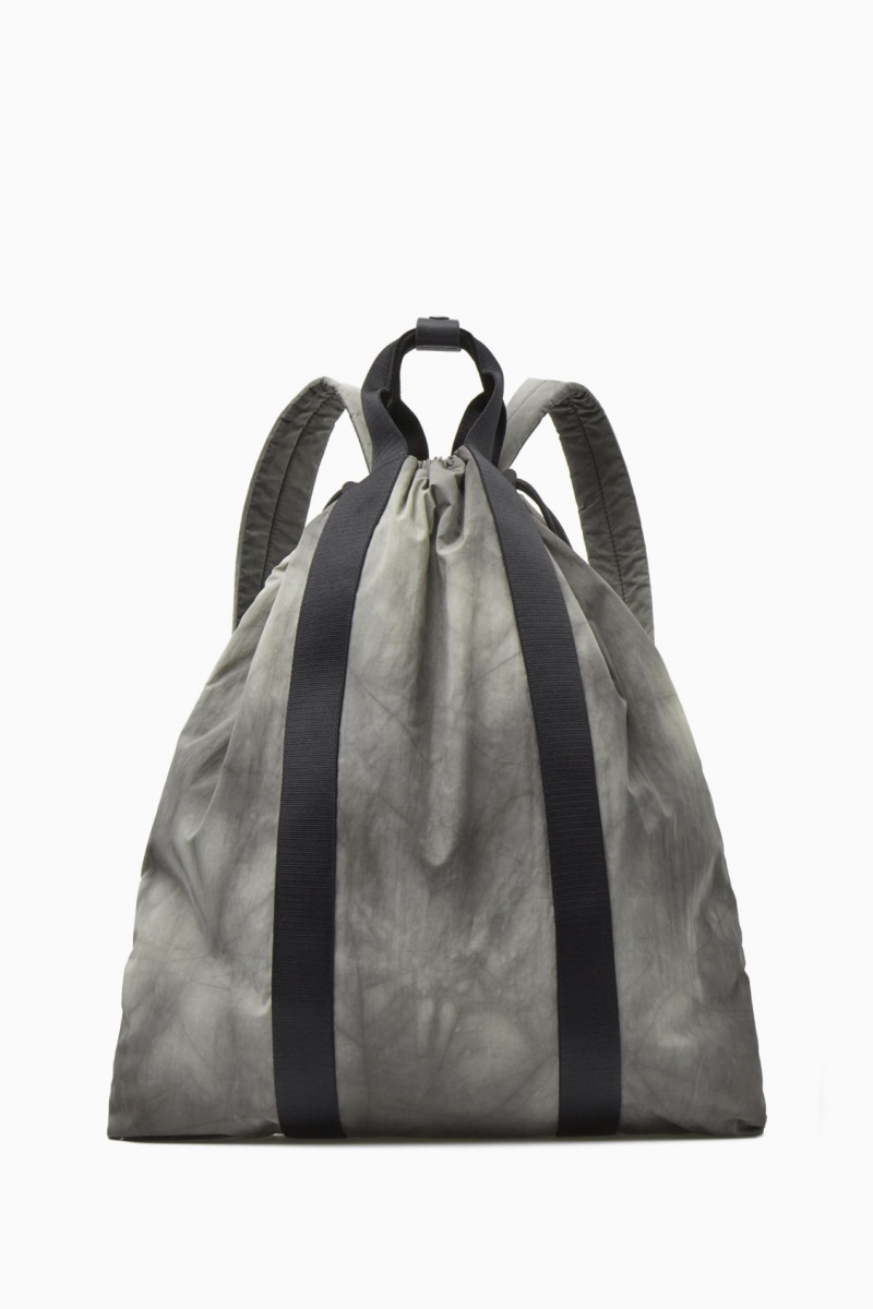 Pánské Batoh COS Tie-Dye Print Drawstring Nylon Šedé | COS Eshop CZ-70924YQIC