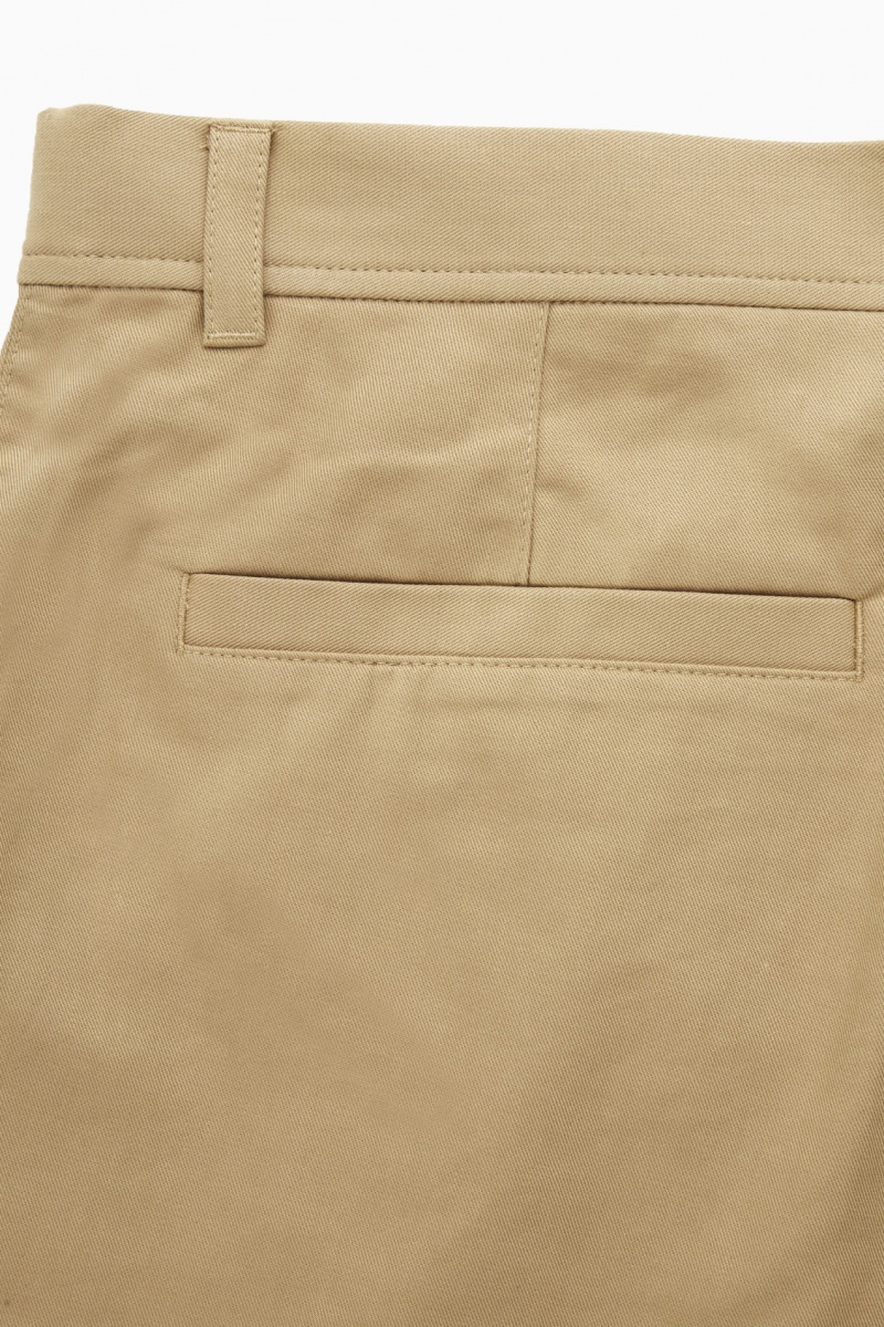 Pánské Chino Kalhoty COS Tapered Plisovaný Twill Béžový | COS Eshop CZ-95384ARDM