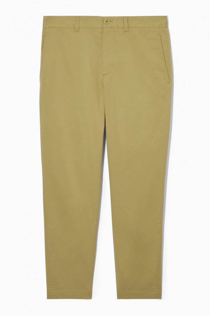 Pánské Chino Kalhoty COS Tapered Twill Tmavě Béžový | COS Eshop CZ-53704YZUV