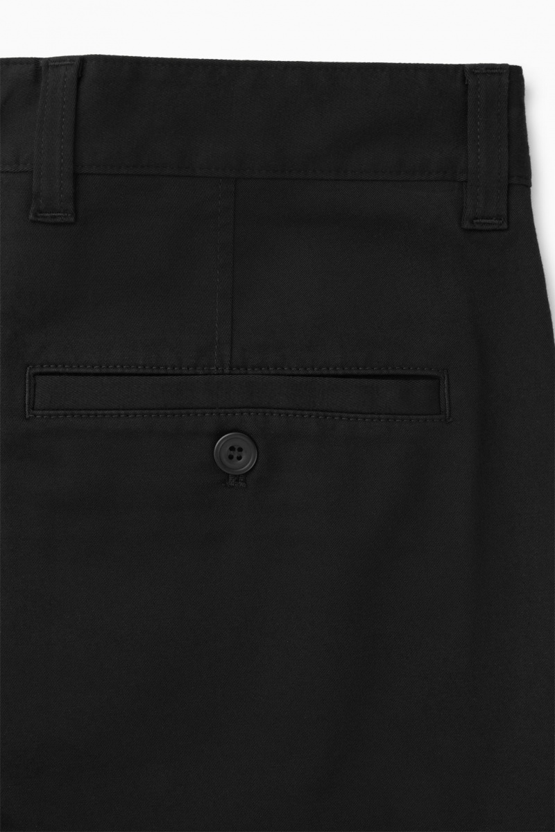 Pánské Chino Kalhoty COS Tapered Twill Černé | COS Eshop CZ-48703VPRI