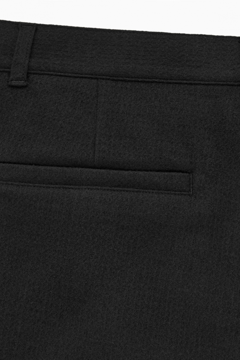 Pánské Chino Kalhoty COS Tapered Vlna Černé | COS Eshop CZ-80215NWFH