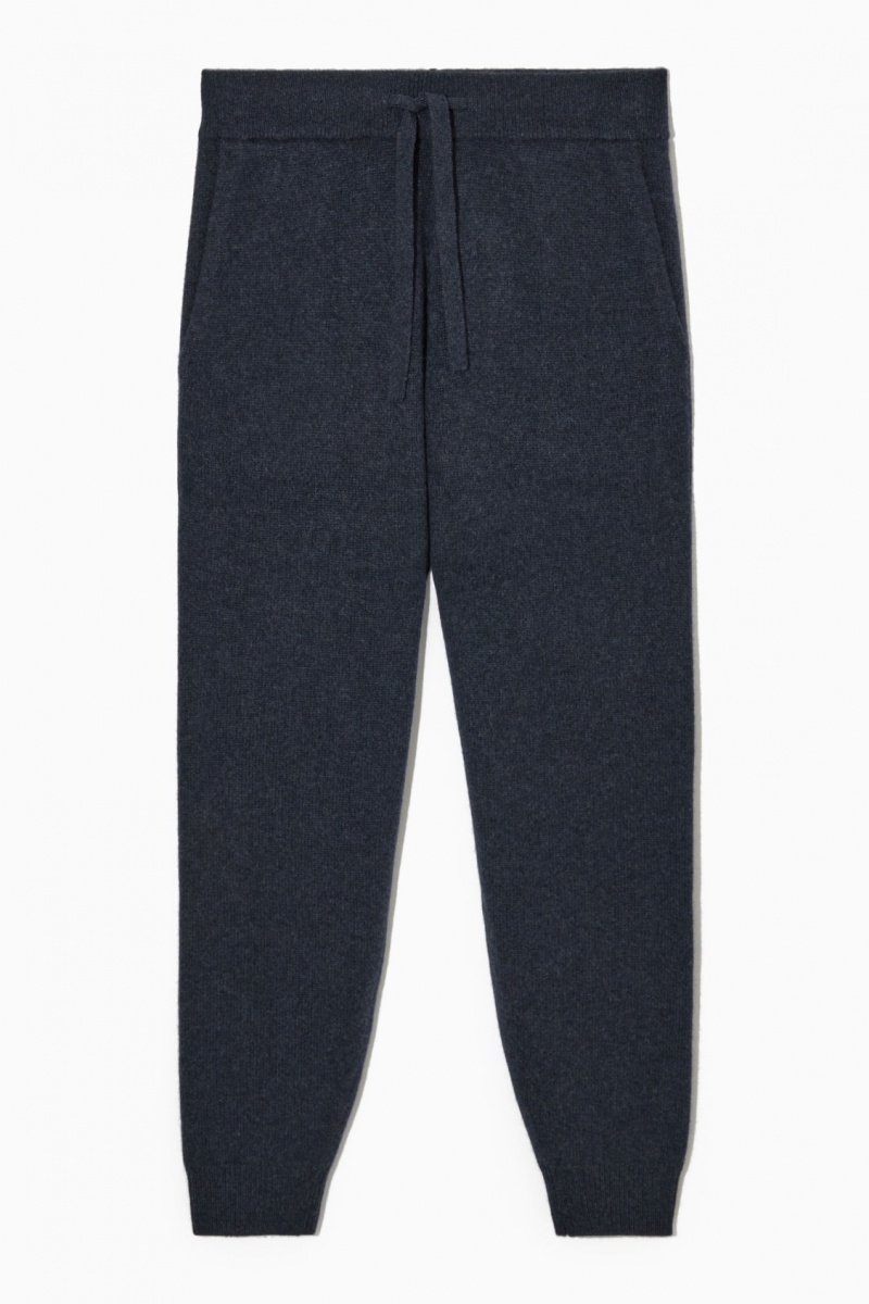 Pánské Jogger Kalhoty COS Relaxed-Fit Pure Cashmere Tmavě Blankyt | COS Eshop CZ-16804VZGX