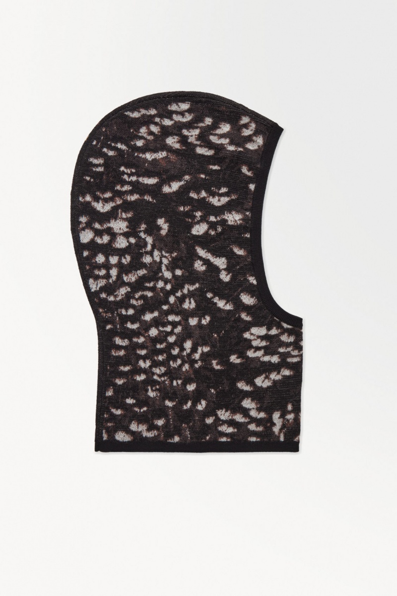 Pánské Klobouky COS The Feather-Print Balaclava Tmavě Hnědé | COS Eshop CZ-90468VTLN