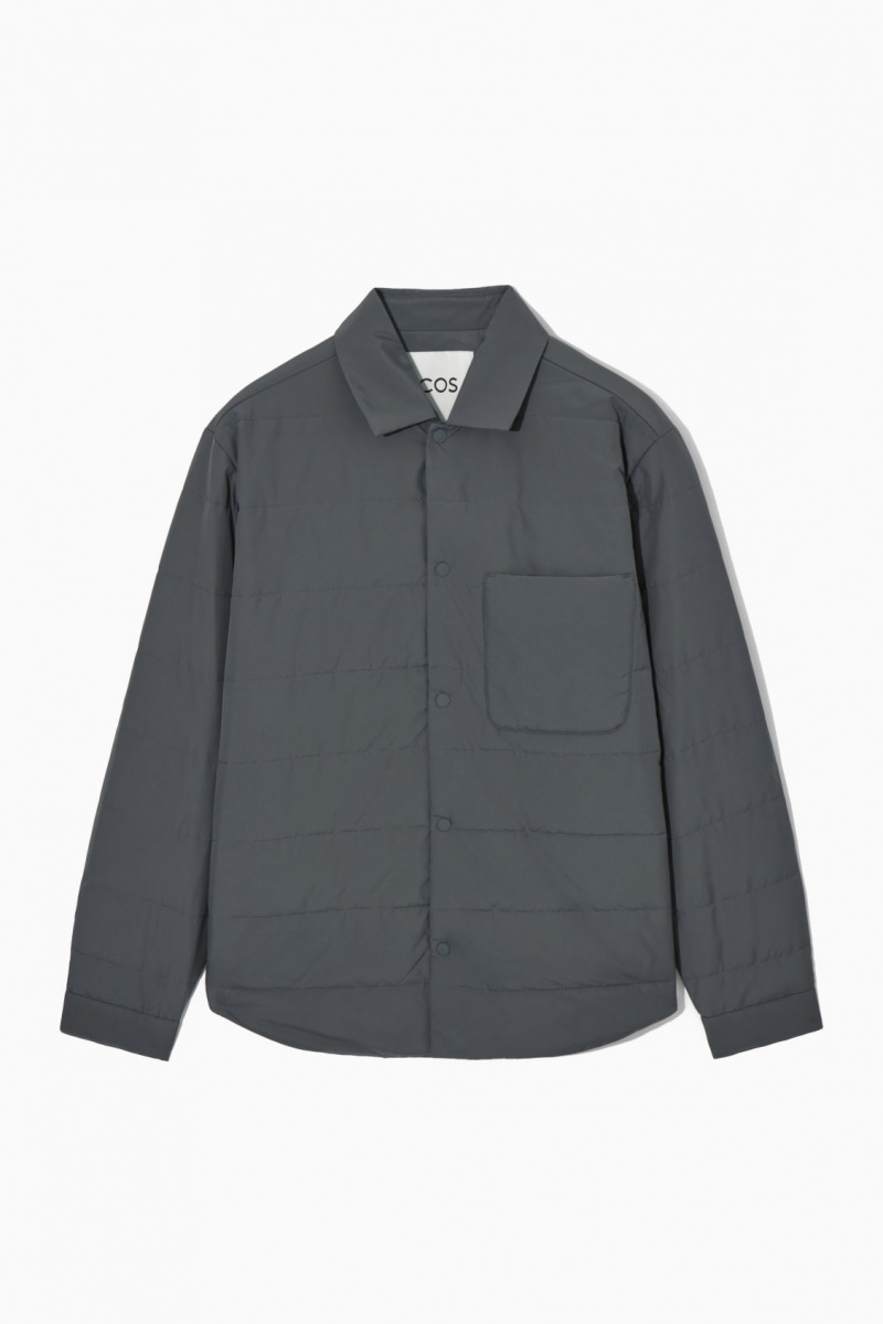 Pánské Košile COS Polstrovaný Overshirt Tmavě Šedé | COS Eshop CZ-42937TNFZ