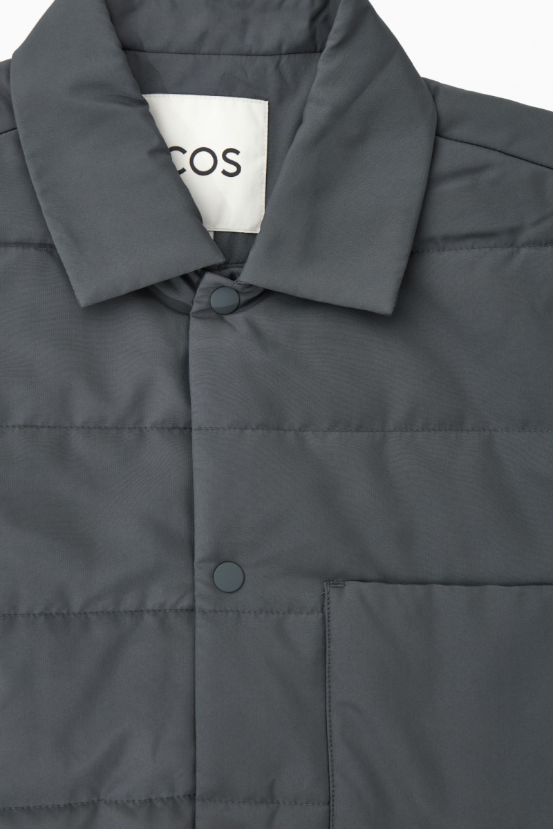 Pánské Košile COS Polstrovaný Overshirt Tmavě Šedé | COS Eshop CZ-42937TNFZ