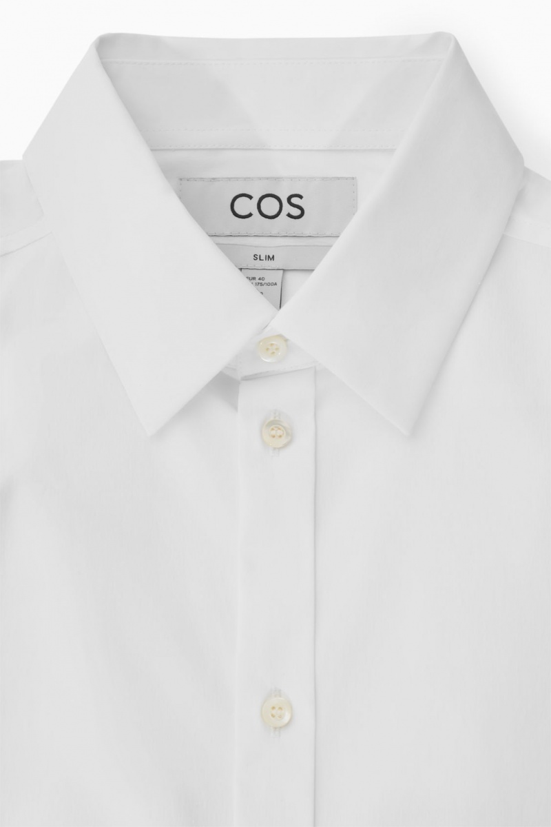 Pánské Košile COS Tailored Poplin Slim Bílé | COS Eshop CZ-95436IUGR