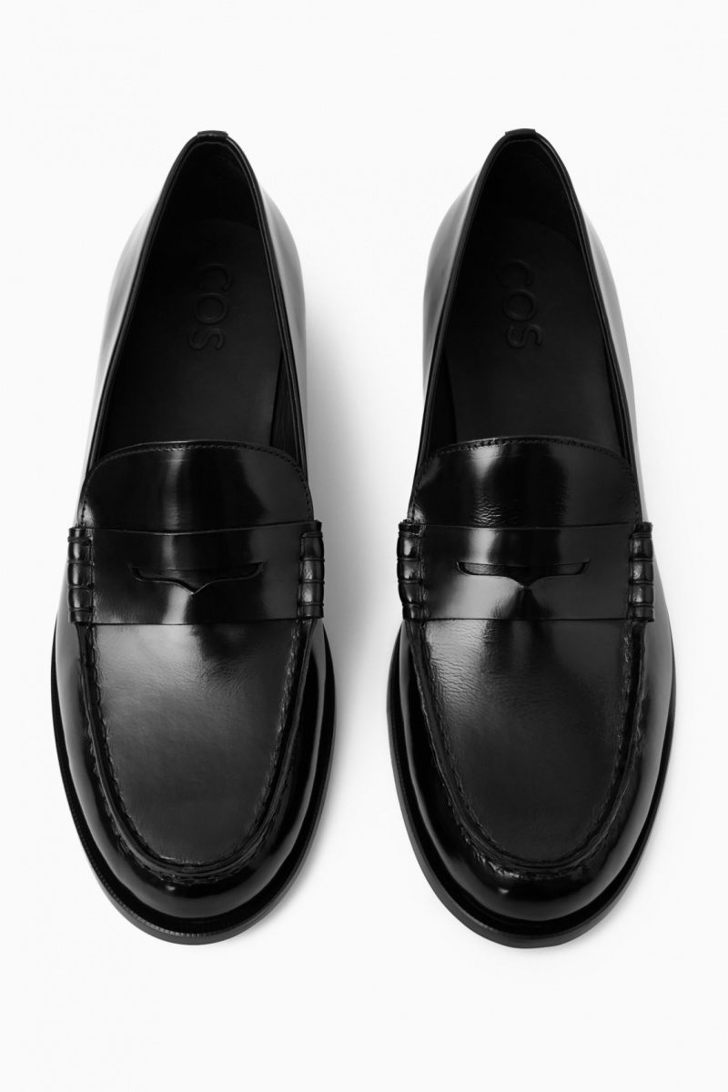 Pánské Loafers COS Classic Læder Penny Černé | COS Eshop CZ-91570OZAL