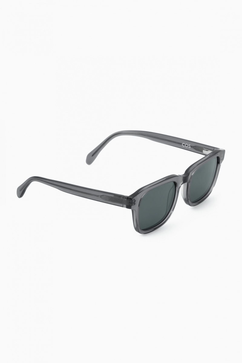 Pánské Sluneční Brýle COS Square-Frame Acetate Šedé | COS Eshop CZ-65703SUQR