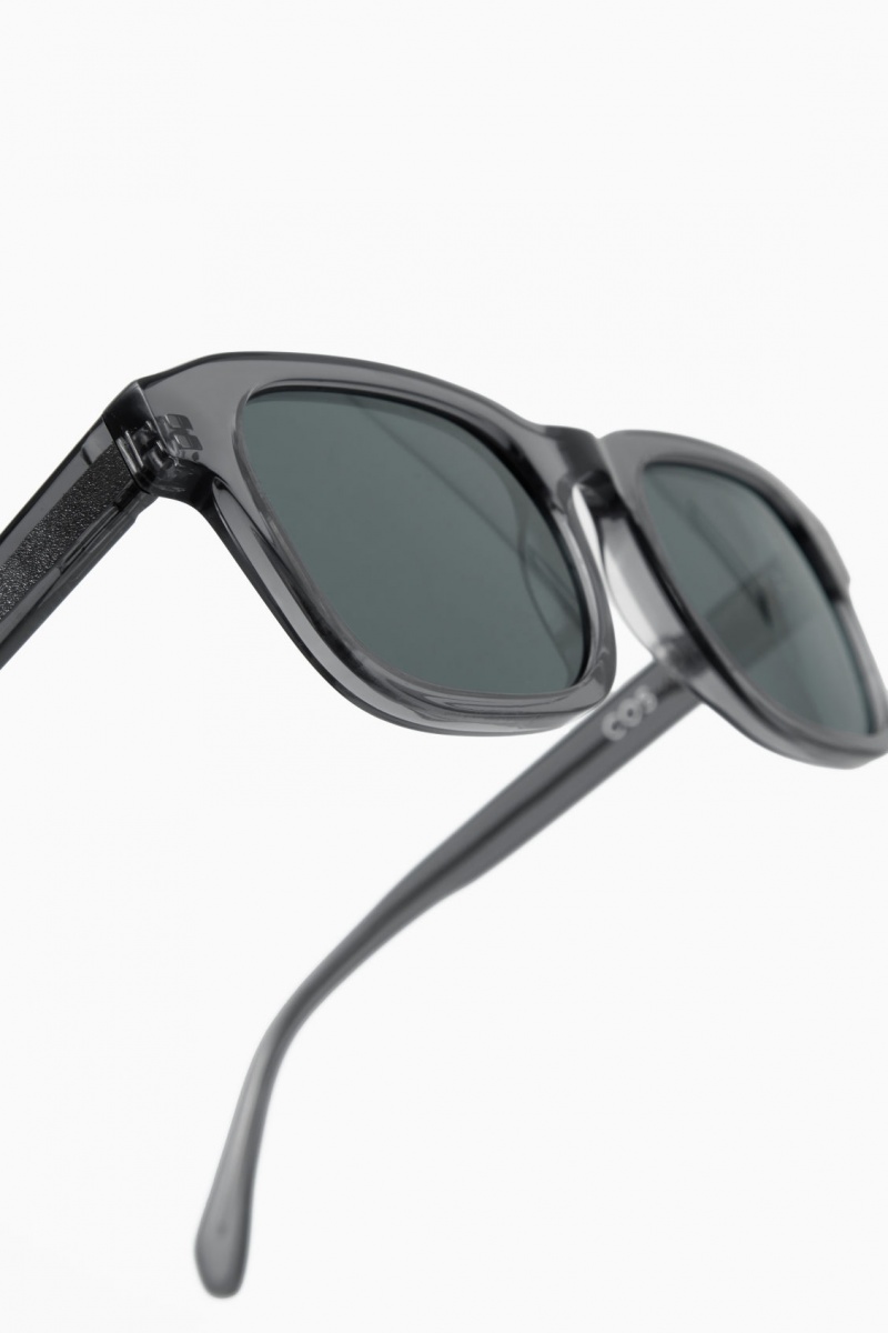 Pánské Sluneční Brýle COS Square-Frame Acetate Šedé | COS Eshop CZ-65703SUQR