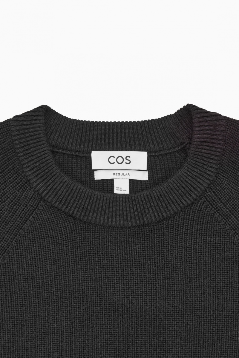 Pánské Svetry COS Crew-Neck Vlna Černé | COS Eshop CZ-70934SORV