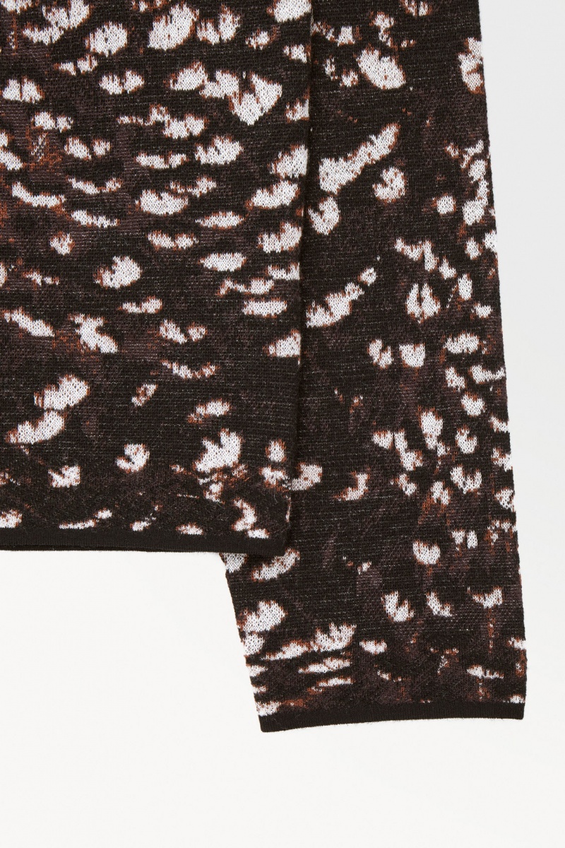 Pánské Svetry COS The Feather-Jacquard Tmavě Hnědé | COS Eshop CZ-15940GBVL