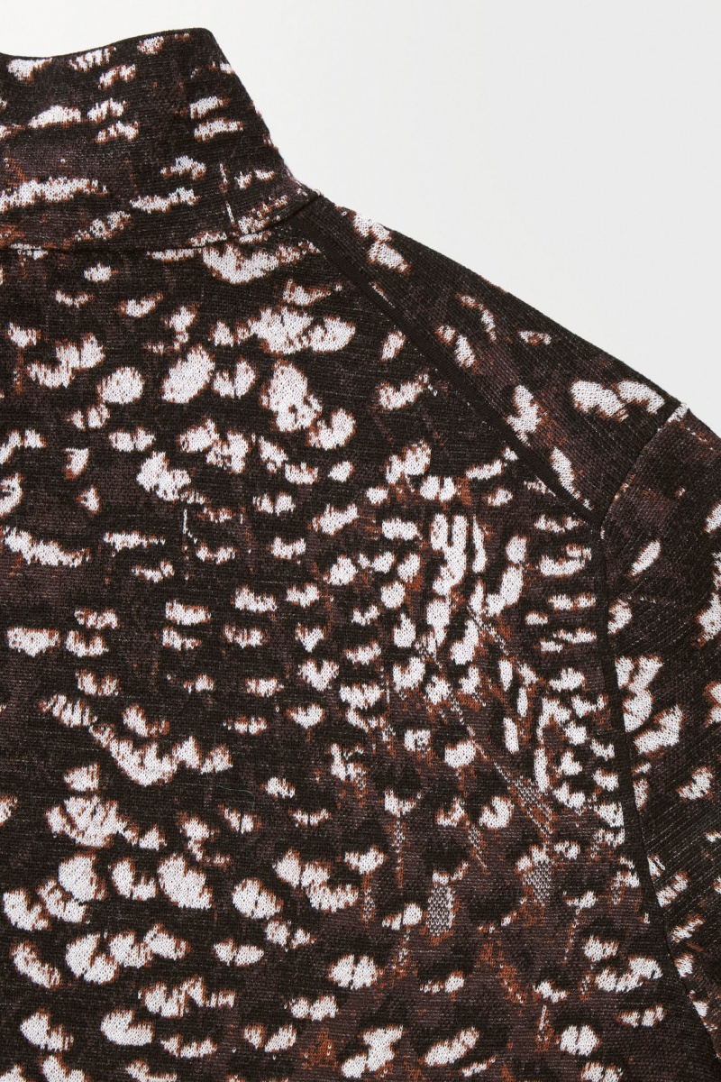 Pánské Svetry COS The Feather-Jacquard Tmavě Hnědé | COS Eshop CZ-15940GBVL