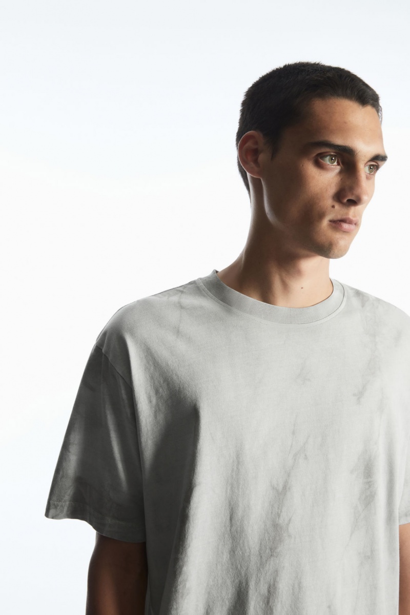 Pánské Tričko COS Oversized-Dye Šedé | COS Eshop CZ-31765PHES