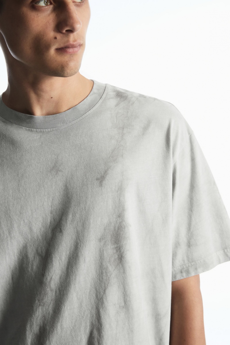 Pánské Tričko COS Oversized-Dye Šedé | COS Eshop CZ-31765PHES