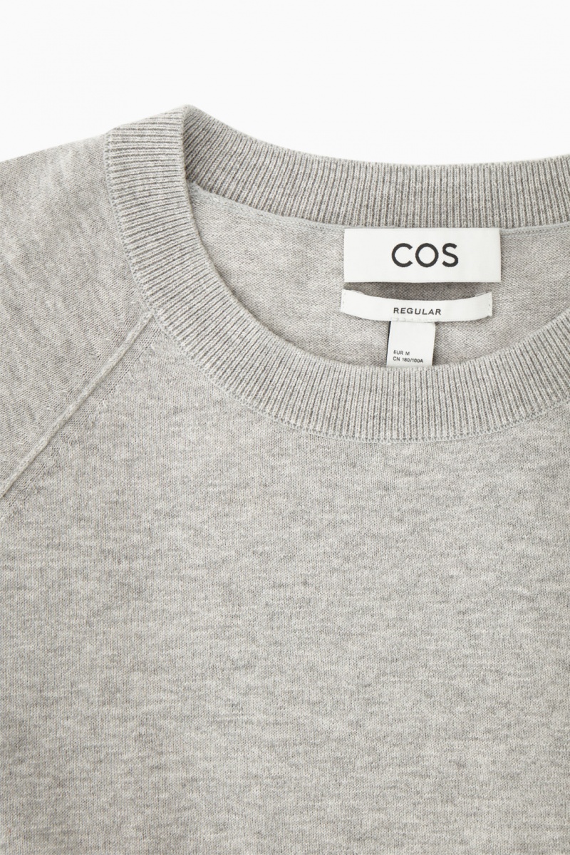 Pánské Tričko COS Pletené Cashmere-Blend Šedé | COS Eshop CZ-59832CQED