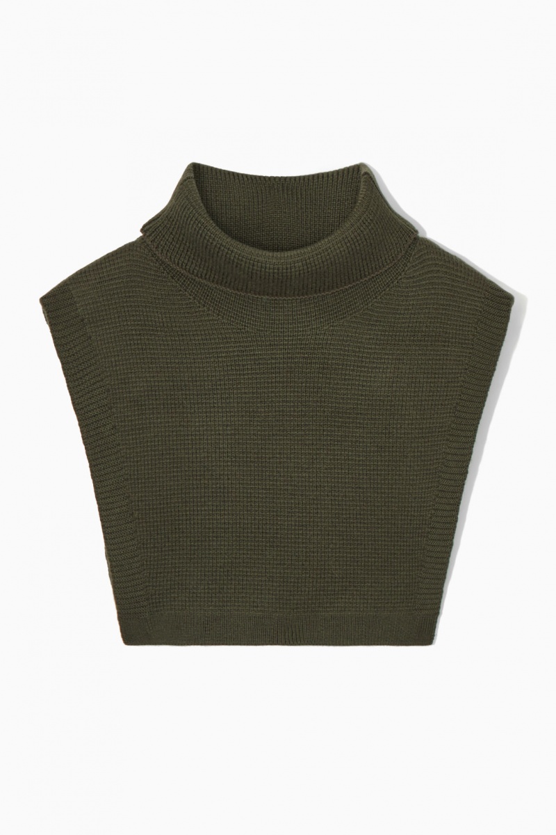 Pánské Vesta COS Vlna Rollneck Collar Tmavě Hnědožlutý | COS Eshop CZ-32641ZYCE