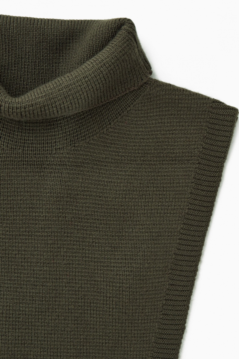 Pánské Vesta COS Vlna Rollneck Collar Tmavě Hnědožlutý | COS Eshop CZ-32641ZYCE